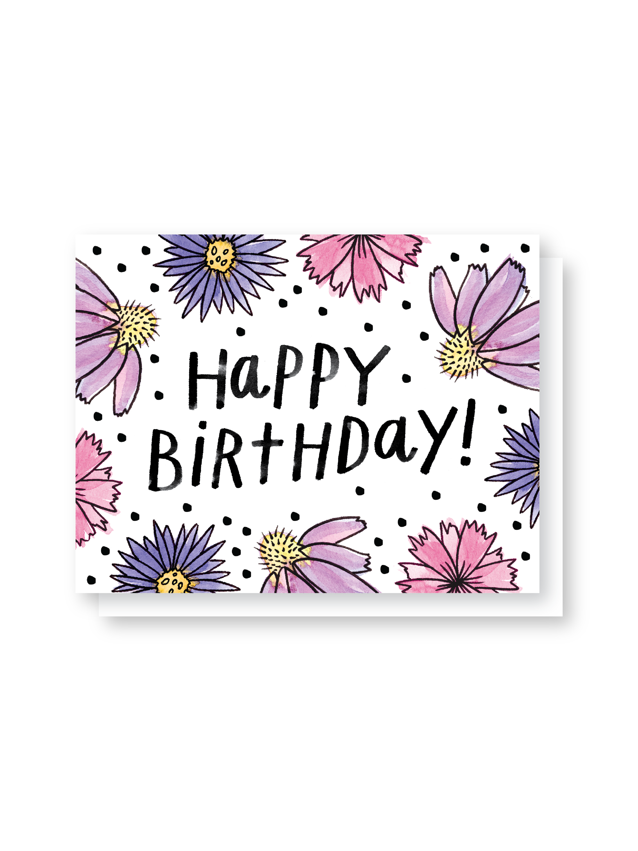 Happy Birthday Flowers Card – Handzy Shop + Studio