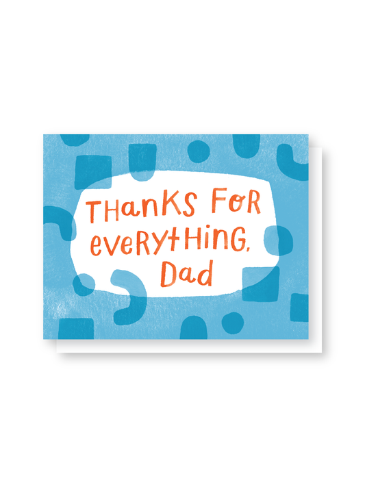 thanks for everything dad card