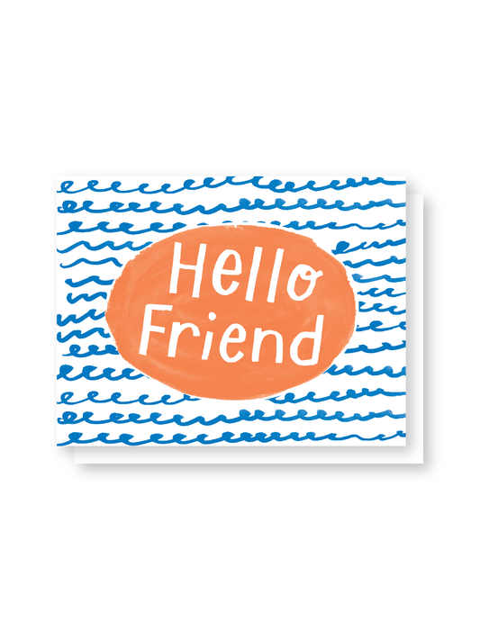 hello friend squiggles card