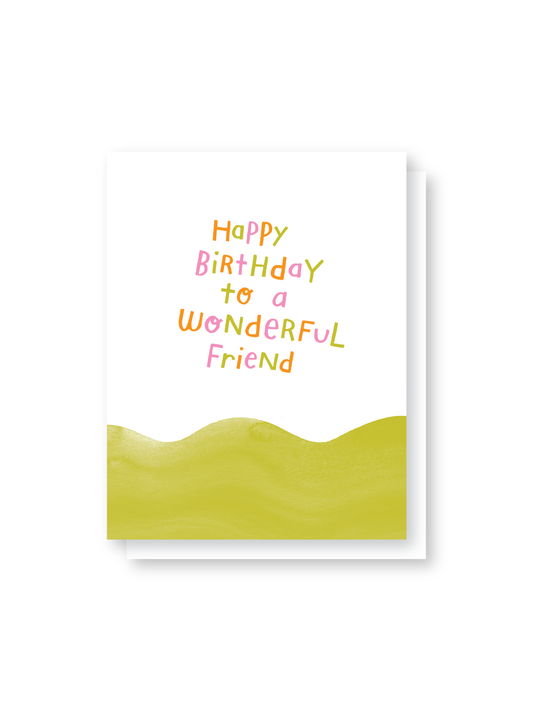 wonderful friend birthday card