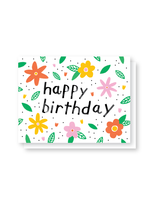 garden birthday flowers card