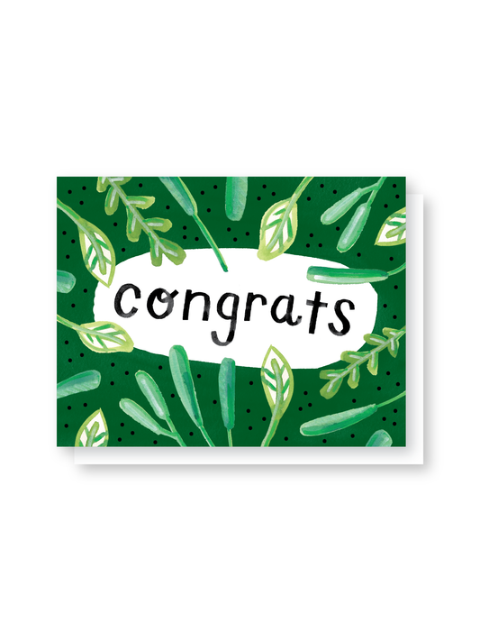 leafy congrats card