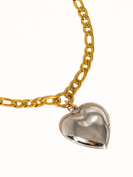 heidi 18k gold-plated locket necklace