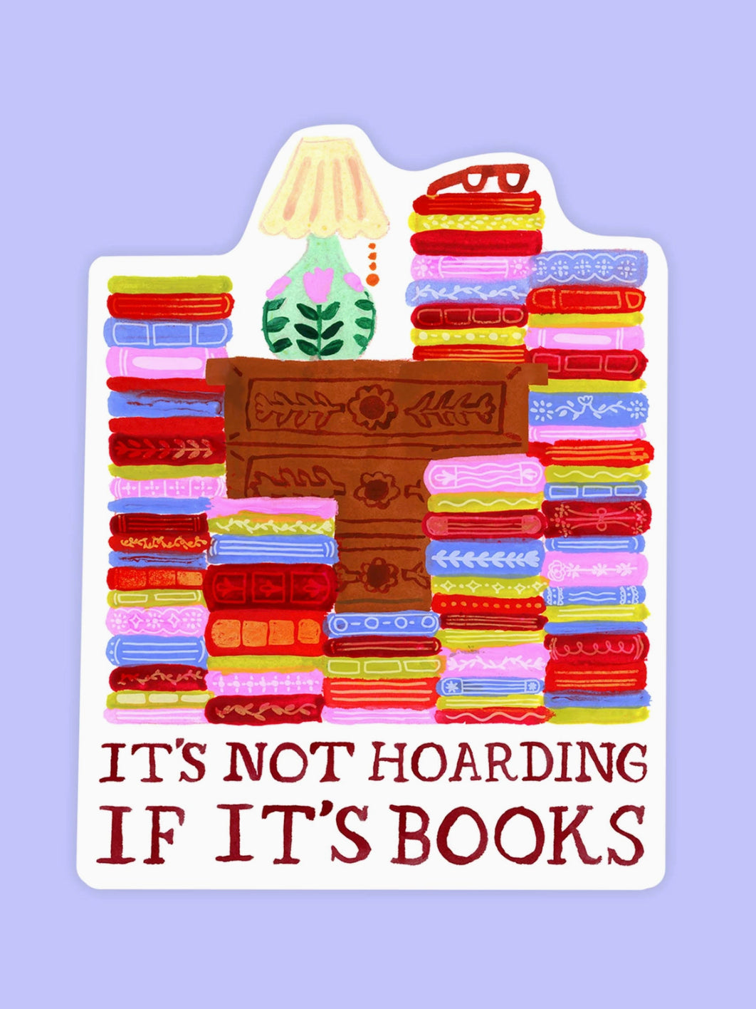 Hoarding Books Sticker