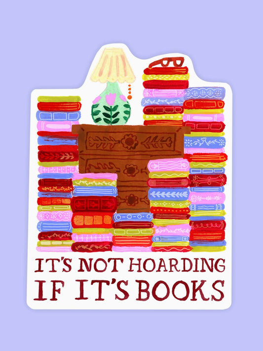 Hoarding Books Sticker