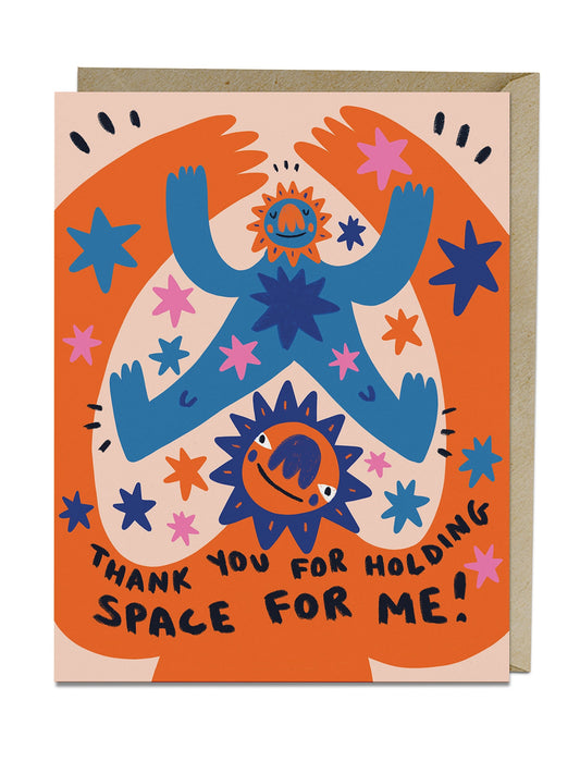 holding space card