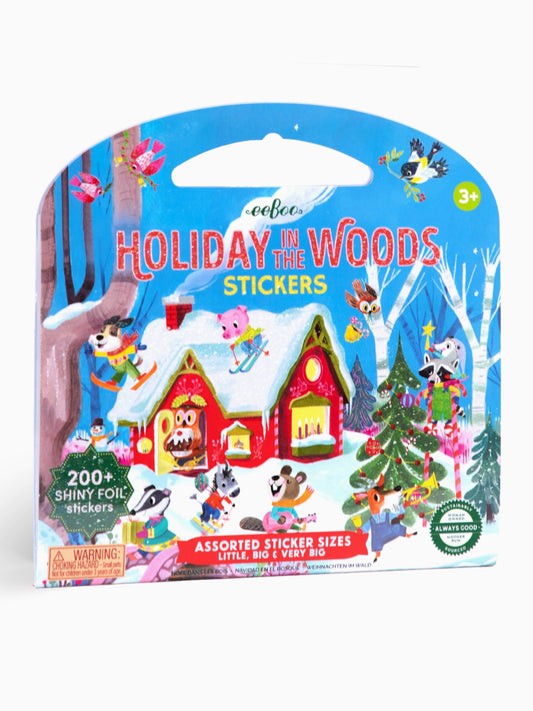 holiday in the woods shiny sticker book