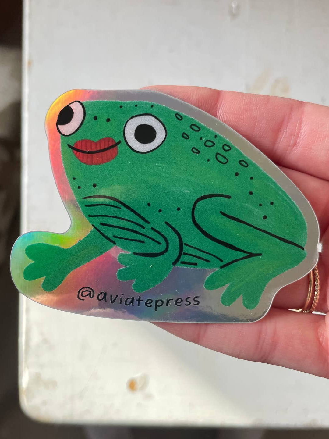 Holographic Froggy Sticker