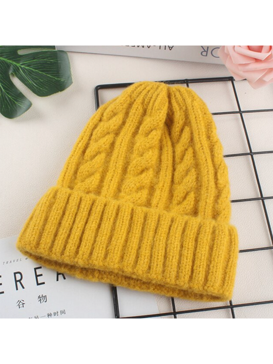 Honey Cable Knit Beanie