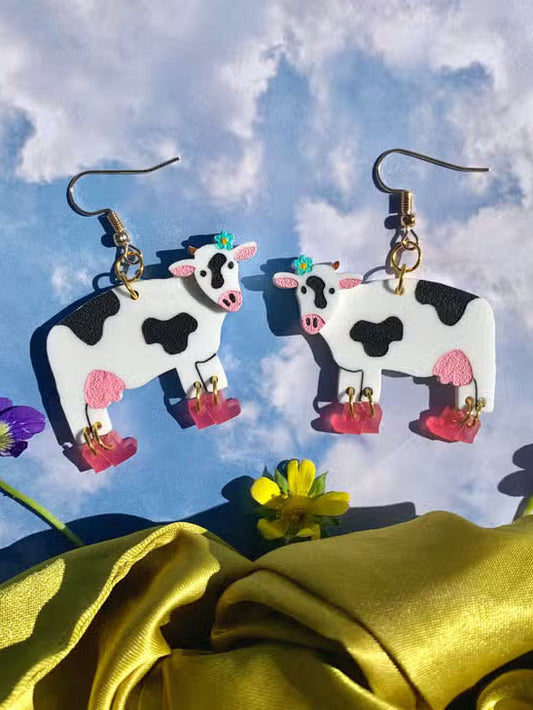 Honey Moo Moo Cow Earrings