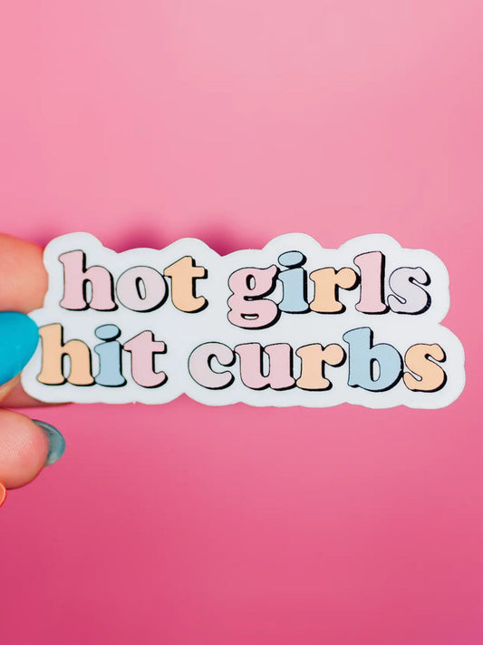 hot girls hit curbs sticker