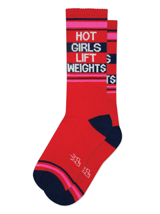 Hot Girls Lift Weights Gym Crew Socks
