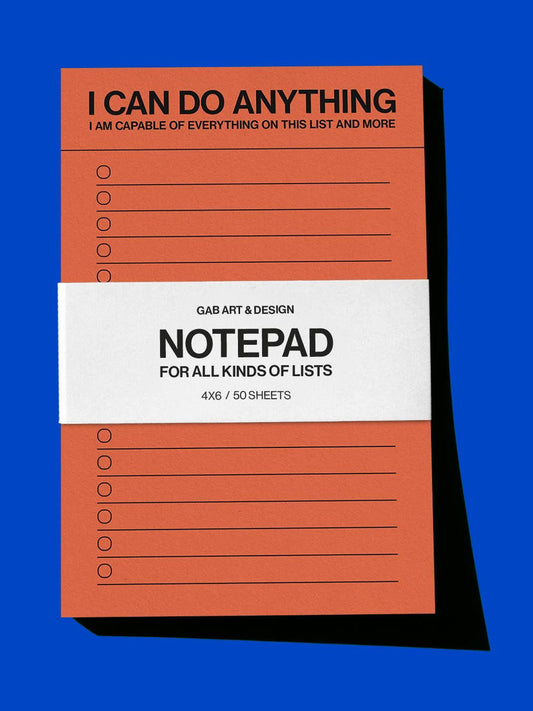 I Can Do Anything List Notepad