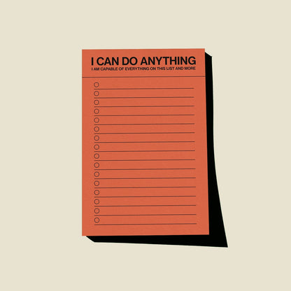 I Can Do Anything List Notepad