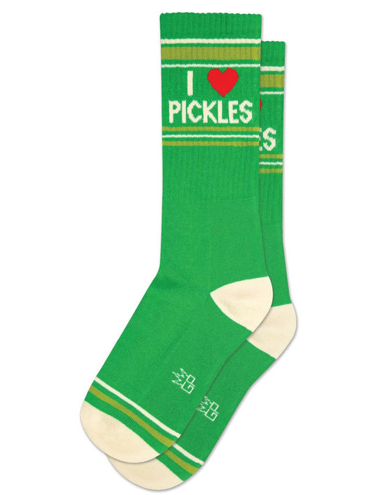 I Heart Pickles Gym Crew Socks