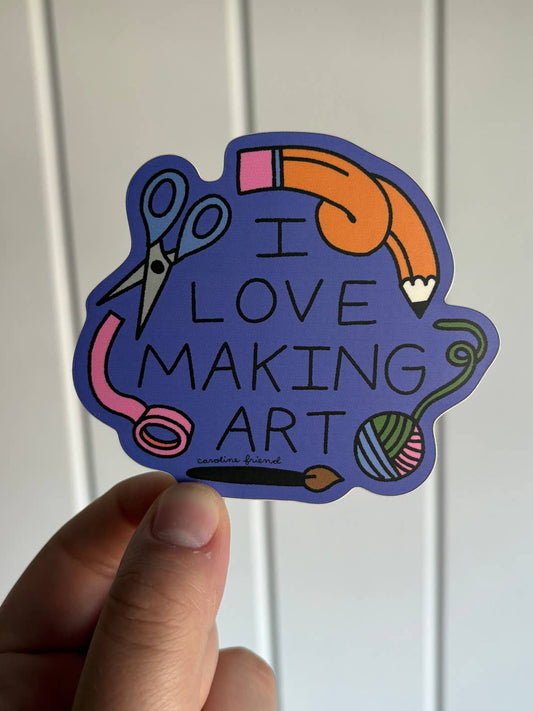 I Love Making Art Sticker