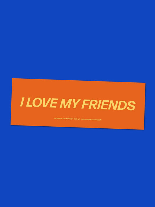 I Love My Friends Bumper Sticker/Magnet