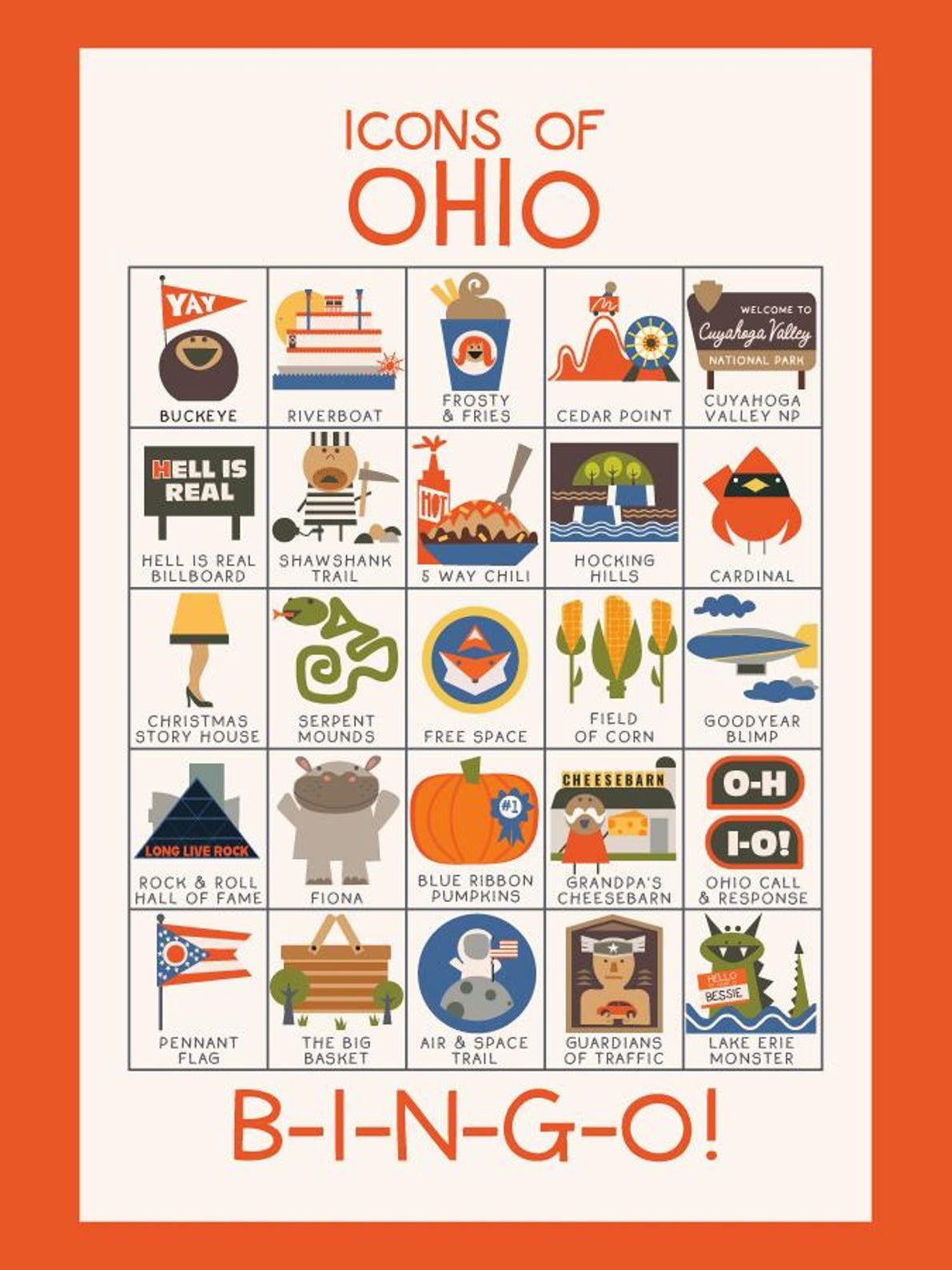 Icons of Ohio Postcard