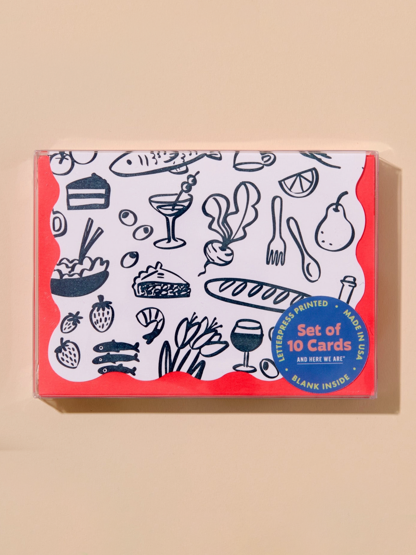 icons scallop thank you card set