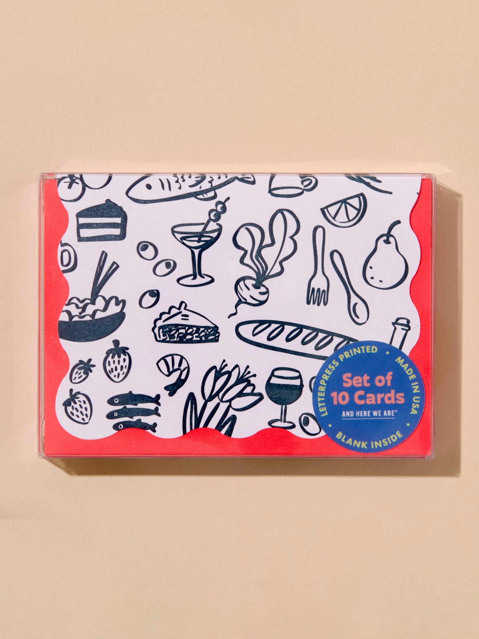 icons scallop thank you card set