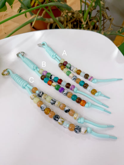 Beaded Cord Bag Charm
