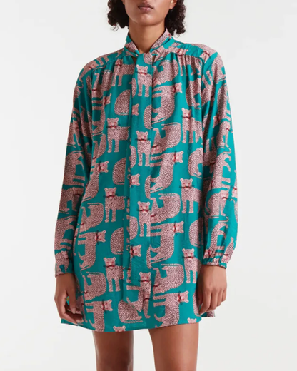 isla leopard mini dress