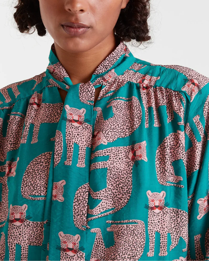 isla leopard mini dress