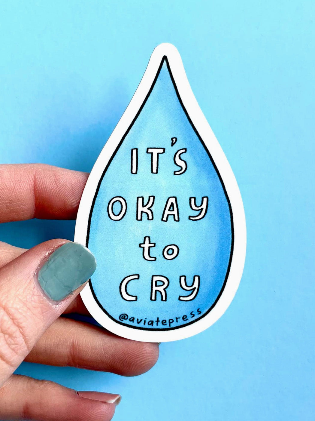 it's okay to cry sticker