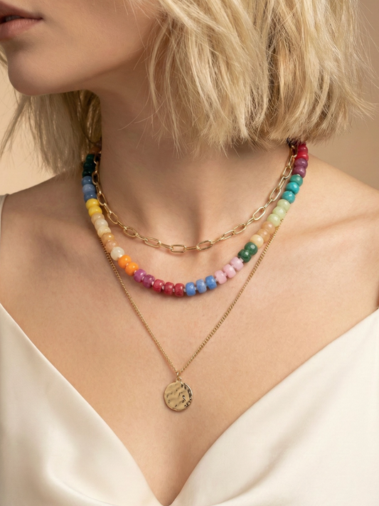 izzy beaded layered necklace