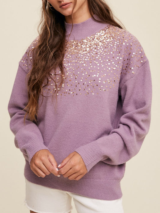 jasmine lavender turtleneck