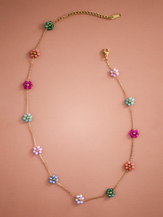 jodie multi daisy necklace