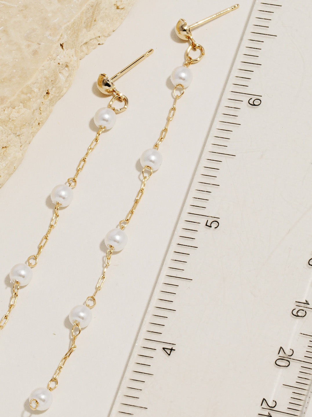 josie pearl chain earrings