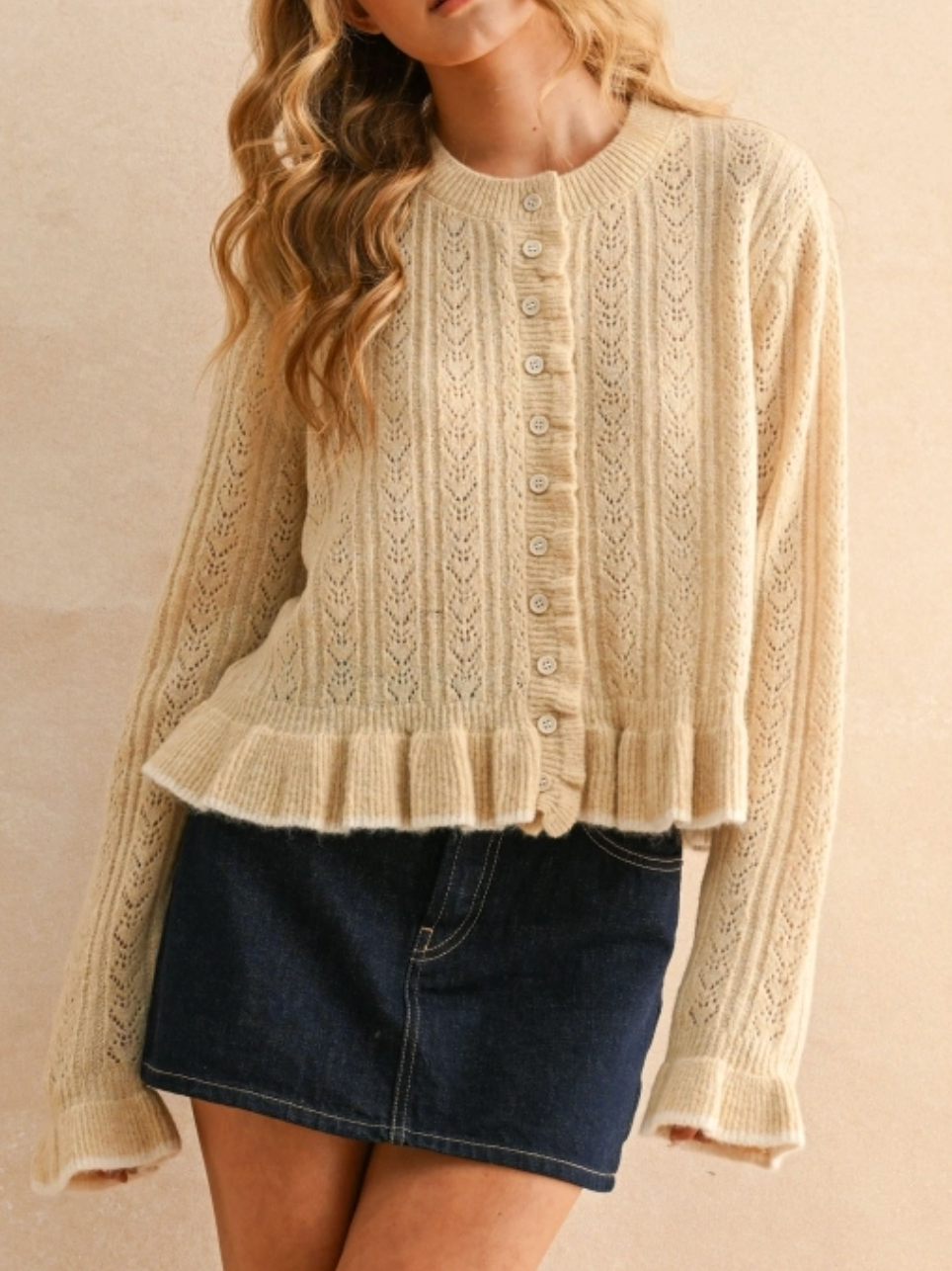juliet ruffle cardigan
