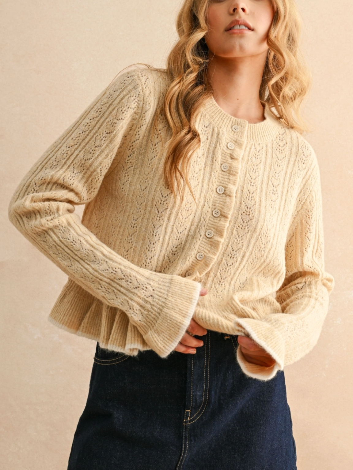 juliet ruffle cardigan