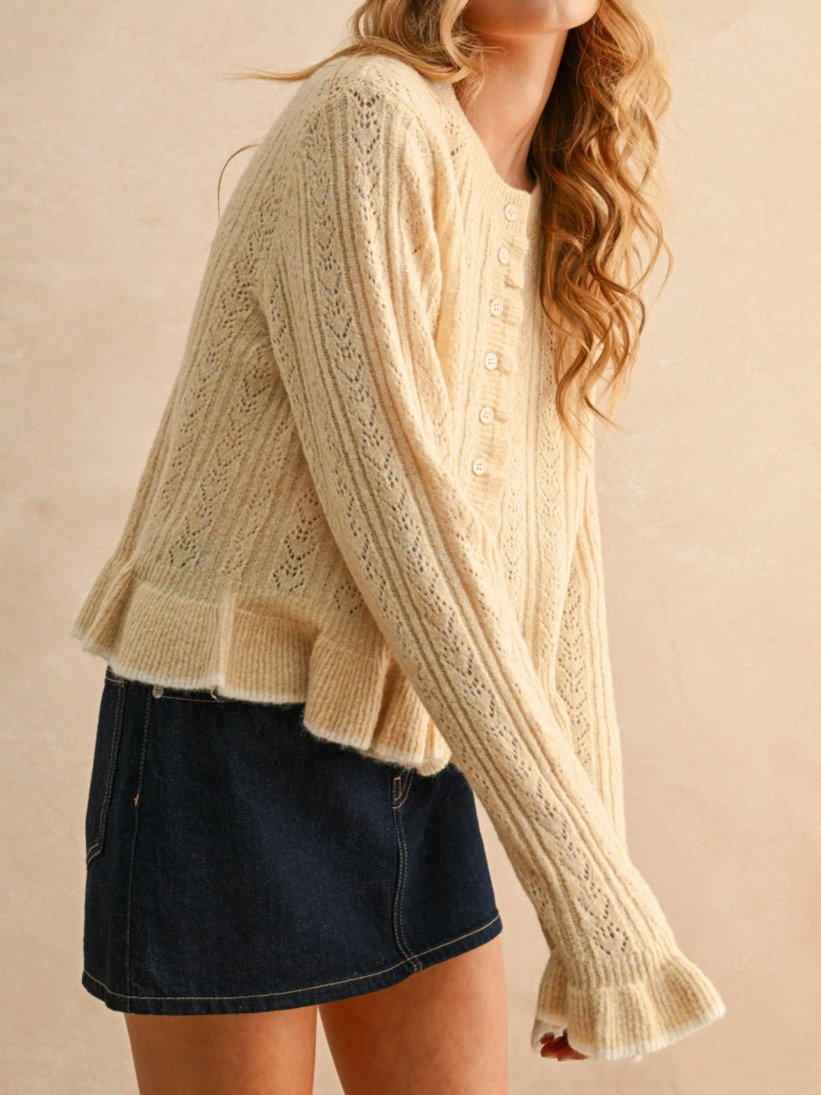 juliet ruffle cardigan