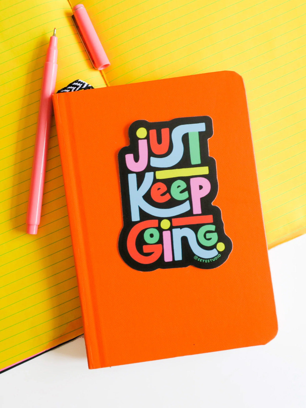 just keep going sticker