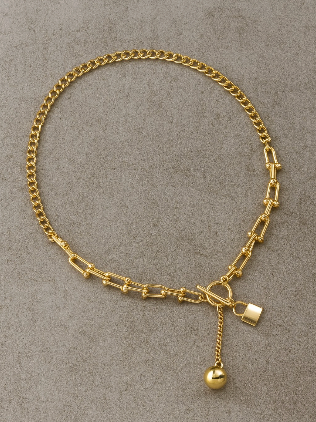 katherine lock + chain necklace