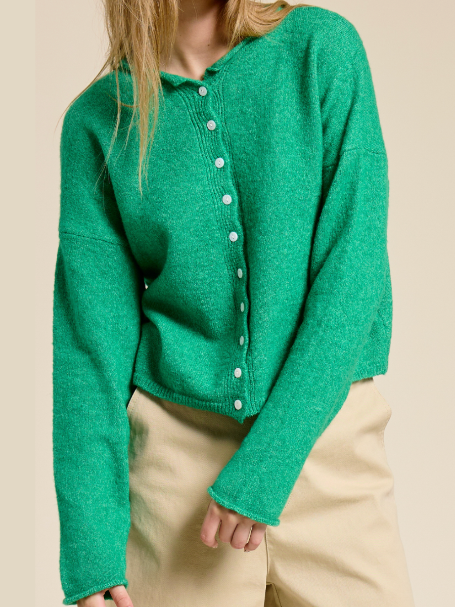 kelly green lightweight cardigan