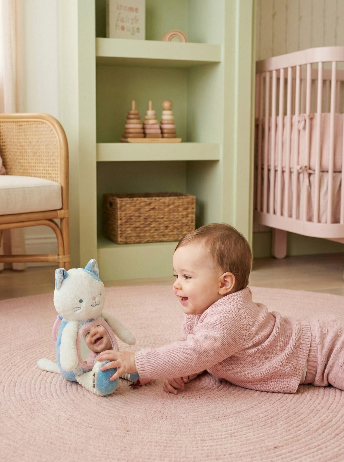 Kitty Sensory Tummy Time Mirror