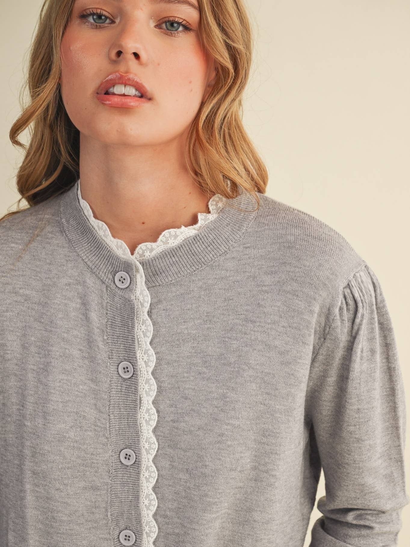 Lace Trim Lightweight Cardigan