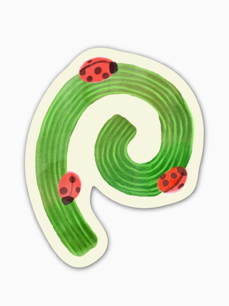 ladybug spiral sticker