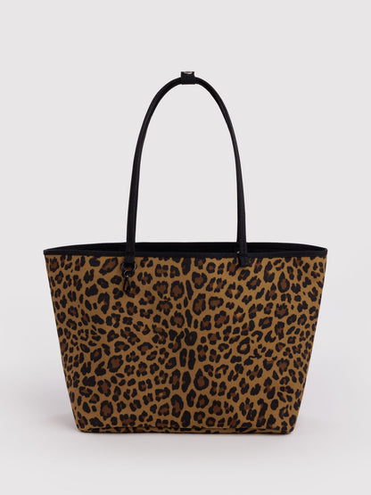 Leopard Mix Large Nylon Reversible Tote