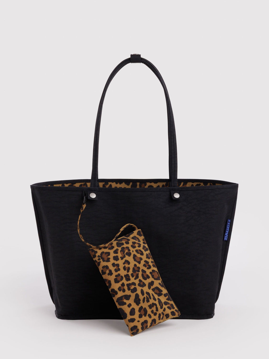 Leopard Mix Large Nylon Reversible Tote