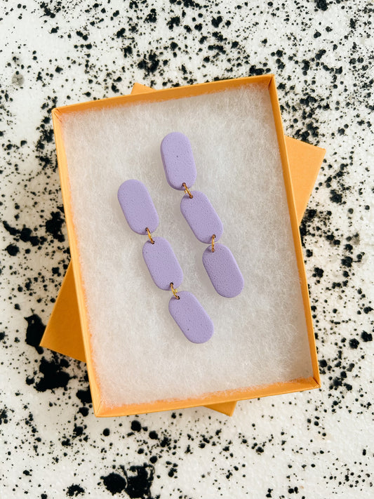 lavender astrid earrings