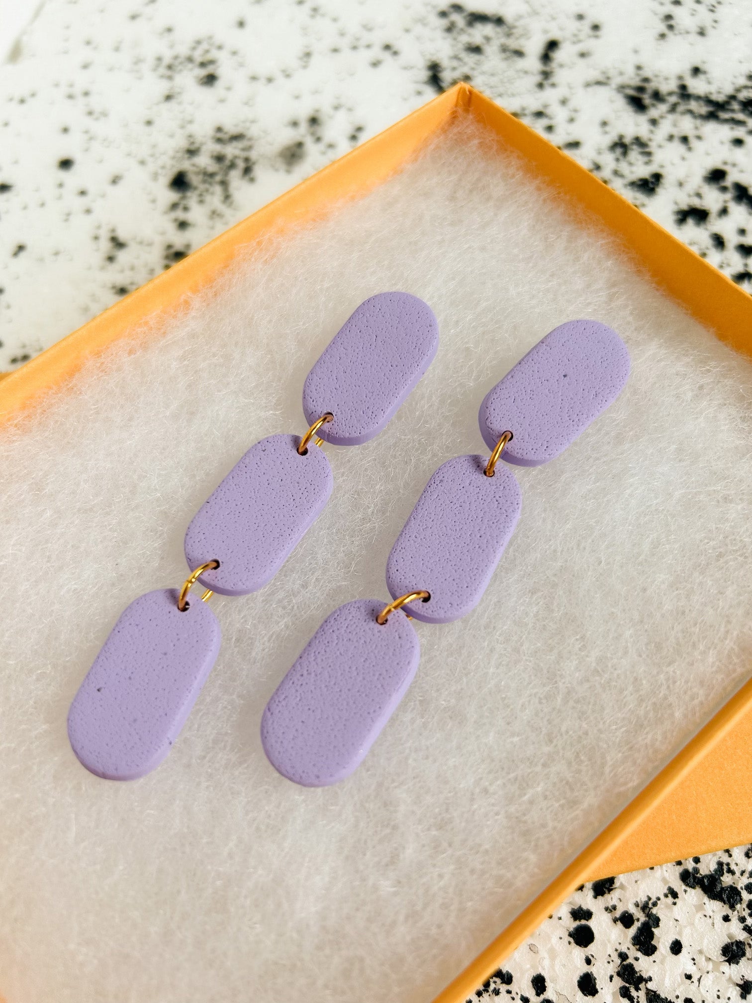 lavender astrid earrings