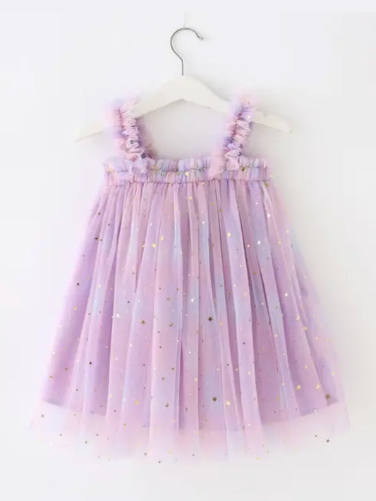 lavender star tulle dress