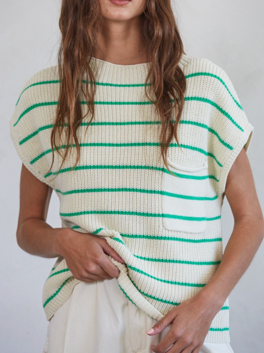 lawn striped sweater top
