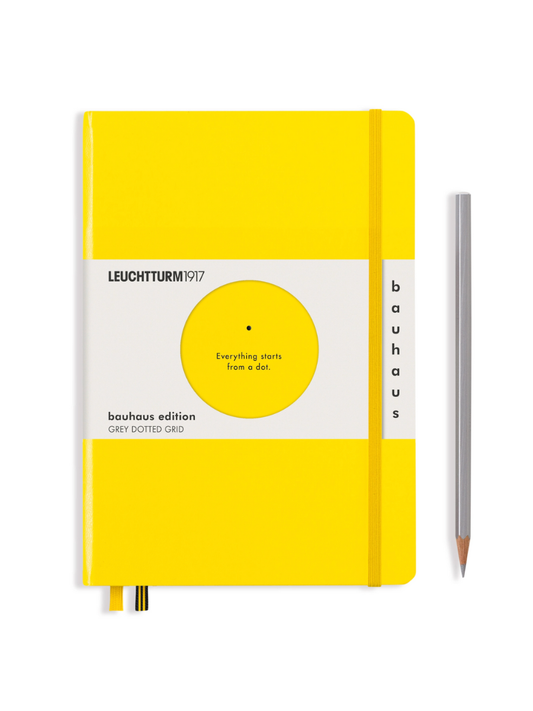 lemon hardcover dotted medium a5 notebook