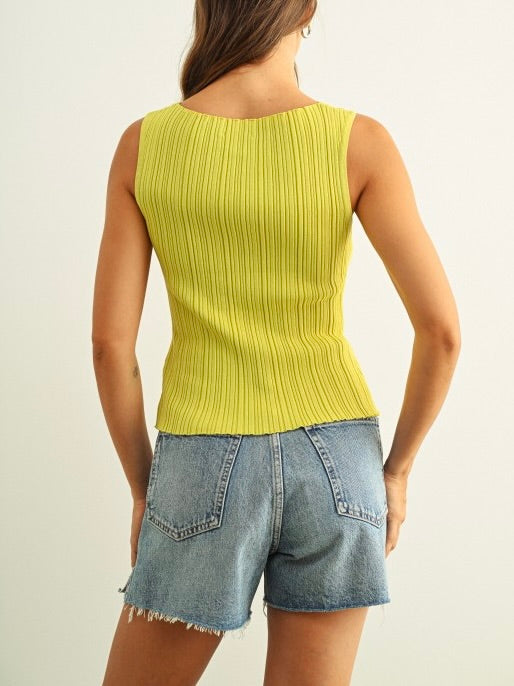 Lemon Ribbed Tank