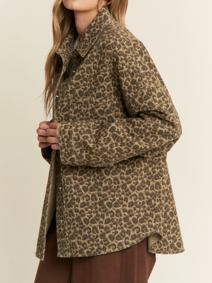 leopard oversized shacket